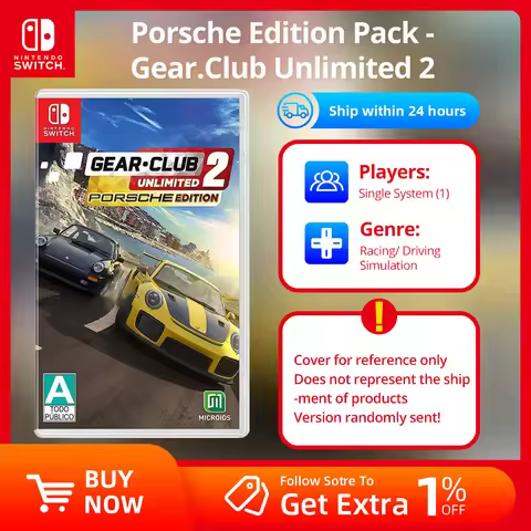 Nintendo Switch Game - GEAR.CLUB UNLIMITED 2: PORSCHE EDITION- Games Physical Cartridge for Nintendo