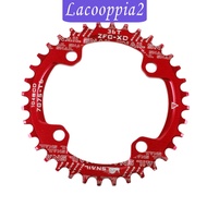 [LACOOPPIA2] Bike Chainring 104 BCD Single Speed Chain Ring 32T 34T 36T 38T Red  32T