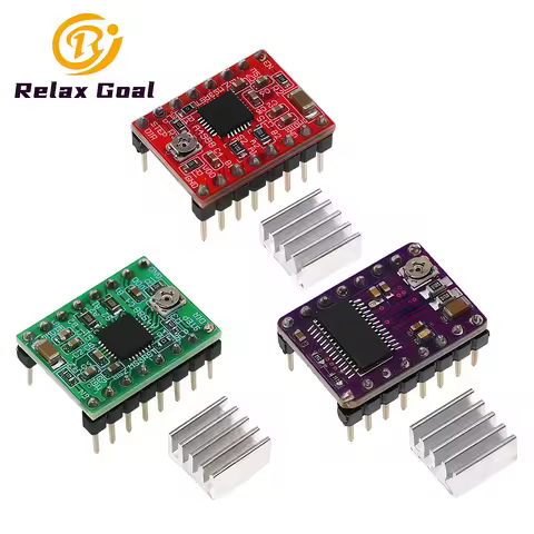 A4988 DRV8825 3D Printer Parts StepStick Stepper Motor Driver Module with Heat Sink Carrier Reprap R