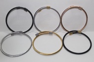Bangle twisted(manipis)stainless steel high quality non tarnish hypo allergenic free box