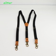 ELMER Suspenders Clips Y-Back Braces Straps Wedding Suit Fashion Stripe Solid Color 3 Hooks For Wome