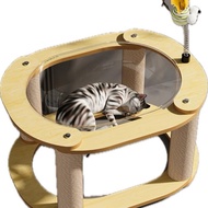 Mainan Kucing Oval Space Capsule Semua-dalam-Satu / Oval Space Capsule All-in-One Cat Toy