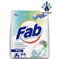 Fab Laundry Powder Detergent White 2kg