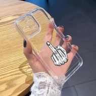 Softcase middle and above finger Samsung clear pattern Transparent Anti-slip original A02 03S A04S A