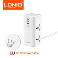 LDNIO Tower ปลั๊กไฟท่อประปาอเนกประสงค์70W แท่นชาร์จ4ช่องตัวกรอง E อังกฤษสหรัฐสหภาพยุโรปปลั๊กแบบเกาหล