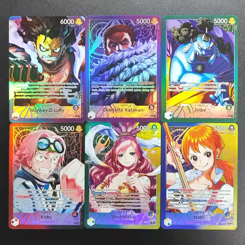DIY One Piece Card Game Nami Shirahoshi Koby Jinbe Luffy OP11-041 OP11-022 OP11-001 OP01-021 OP11-04