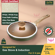 54DN Ceramic Coated Non Stick Frypan 24cm 26cm 28cm Frying Pan Healthy Ceramic Coating Cookware