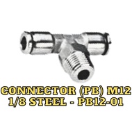 CONNECTOR (PB) M12-1/8 STEEL - PB12-01-STEEL