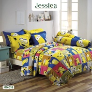 Jessica Cotton mix MN018 ชุดเครื่องนอน ผ้าปูที่นอน ผ้าห่มนวม เจสสิก้า พิมพ์ลาย การ์ตูนลิขสิทธิ์แท้มินเนี่ยน Minions