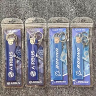 keychain cute matching keychain Boeing BOEING Airbus AIRBUS Embroidery Label Pesawat Ekor Kunci Kunc