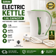 (SIRIM) Electric Jug Kettle 1.8L Fast Boiling Water Auto Shut-Off / Cerek Elektrik