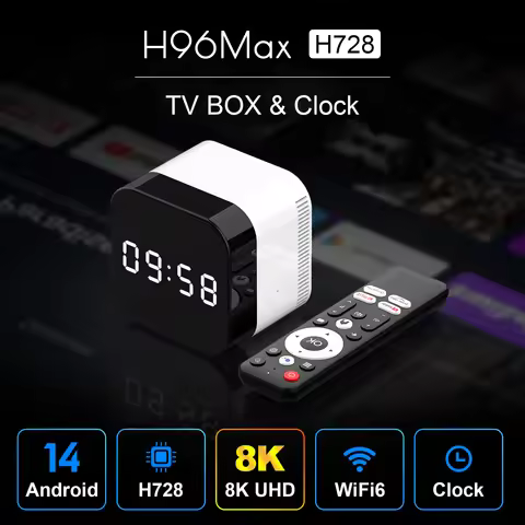 H96 MAX H728 Android14 TV Box H728 Octa Core Chip WiFi6 Gigabit LAN 8K HDR Portable Home Media Box