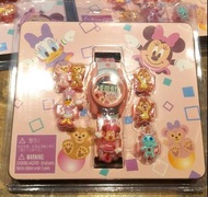 香港迪士尼樂園 Minnie 米妮 Daisy 黛絲 Duffy 達菲熊 Shelliemay 雪莉玫 Chip and Dale 大鼻與鋼牙 Scrump 小金 Watch 手錶 可換錶面 全新正版