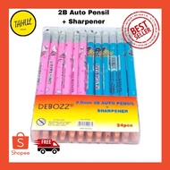 Debozz Large Mechanical Pencil 2.0 mm 2B Auto Pencil + Sharpener 2B Pencil