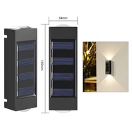 LED Solar Wall Lamp Up Down Luminous Waterproof Lampu Solar Outdoor Lighting Garden Yard Decoration 