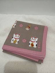 ✈️ New ⭐️和風 招財貓 日本製 濱文様 布 手巾 / 圍巾 / 頭巾 /方巾 scarf