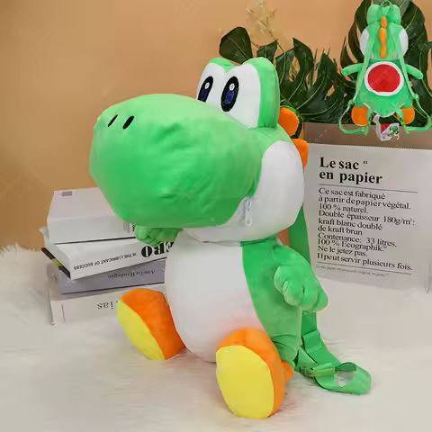New Arrival Mario Yoshi Backpack Plush Toys Anime Bowser Larry Roy Morton Koopa Jr. Backpack Stuffed