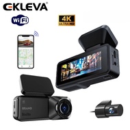Ekleva Phía Trước Và Phía Sau 4K Dash Cam Dashcam Tự Động Màu Đen xe hộp camera ghi hình Dash Camera