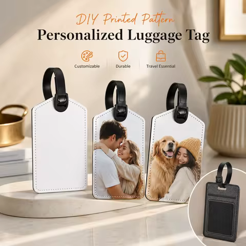 Custom Photo Luggage Tag, ID, Travel Boarding Pass & Work ID Card Compatible - Suitable for Travel, 