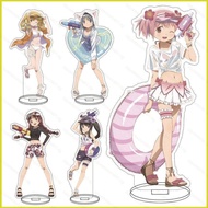squar1 Puella Magi Madoka Magica Akemi Homura Tomoe Mami Acrylic material Sign UP Anime Model Toy Stands Plate Holder