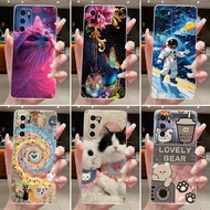 Casing For Huawei P40 ANA-NX9 Case Huawei P40 Pro ELS-NX9 Cover Aesthetic Cute Cat Cartoon Transpare