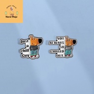 XHjewelryadd Just A Chill Guy Enamel Pins Brooches Creative Cartoon Horse