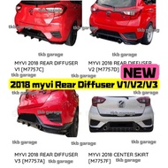 2018 myvi gen3 rear diffuser v1 v2 v3