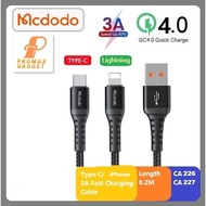 MCDODO CA-2260 / CA-2270 / 0.2m / 3A USB / QC4.0 Fast Quick Charging Data Cable
