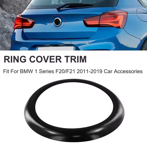 1X Black Rear Boot Badge Ring Cover For BMW 1 SERIES F20 F21 2011-2019 Models Car Logo Frame Trim St