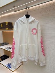 全新🌸 Chrome Hearts 粉馬蹄帽衫