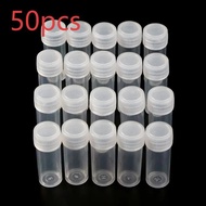 50pcs Botol Mini Plastik Botol Plastik Kecil 5ml Botol Sampel Mini Sample Bottle