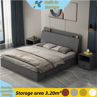 【Fast Delivery】Storage bed frame with storage  bedroom 1.8m double bed tatami 1.5m bed household storage bed pull put bed queen size bed frame