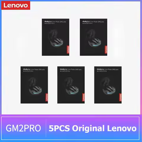 5PCS Original Lenovo GM2 Pro Wireless Bluetooth Earphones Stereo Noise Reduction Universal Sports He