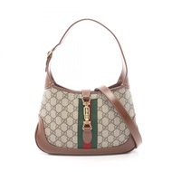 【二手】Gucci GUCCI 肩背包 新款 Jackie GG Supreme 2WAY 636706 米色/ブラウンPVC塗層帆布皮革 Jackie 1961 肩背包