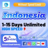 【Popular eSIM🔥】Indonesia 1-15Days | Daily 500MB-2GB⚡Unlimited Data📧Instant