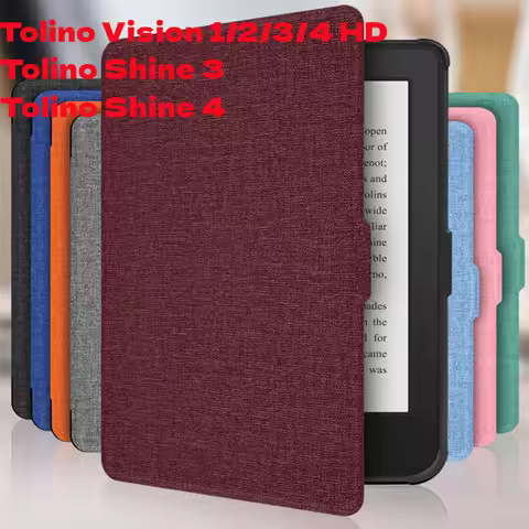 PU Leather Case for Tolino Vision 1/2/3/4 HD Ebook Reader Protective Cover for Tolino Shine 3/4 Shin