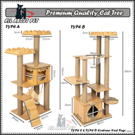 130cm High Cheap Rumah Kucing Cat Tree Pet Condo Bed Scratcher House Tower Hammock Cat Tree