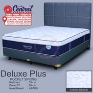 Spring Bed Central Deluxe Plus pocket spring - Bed Set Divan Headboard