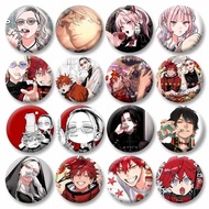 Manga Series Gokurakugai Soft Button Pins Cartoon Tinplate Round Brooch Alma Tao SAOTOME Icon Badge 