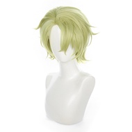 Hiyori Tomoe Wig Ensemble Stars Cosplay Costume Short Green Hair for Adult Men Cos Role Hiyori Tomoe