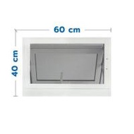 หน้าต่างบานกระทุ้ง อะลูมิเนียม มุ้ง SANKYOALUMI J-TRUST 60X40 สีครีม (1104957)
