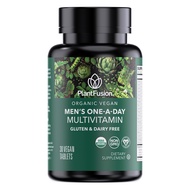 Organic Multivitamin for Men - One Daily Whole Food Blend Men's Multivitamin - Vegan, Non-GMO, Glute