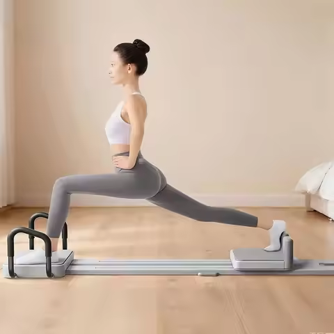 Portable Pilates Board Mini Reformer Foldable Adjustable Exercise Board for Indoor Core Glutes Leg H
