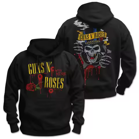 Hot 2026 Guns N 'Roses Rock Punk Retro European and American Loose Men's Hoodie Sweatshirt and Jacke