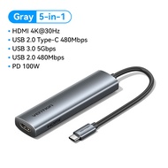 Vention Type C HUB USB C to HDMI USB 3.2 Gen 1 Type C RJ45 PD 4K 60Hz 5Gbps Multi Port Adapter for L