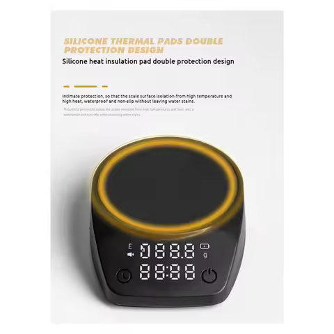 AB47-Mini Coffee Time Scale, Italian Coffee Bean Weighing Scale, Kitchen Small 0.1G Coffee Electroni