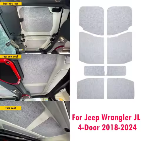 9PCS Complete Set Boom Mat Sound Deadening Kit Compatible with Jeep Wrangler JL 4-Door 2018-2024 Hea