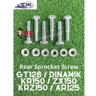 (SDC) REAR SPROCKET SCREW Set Modenas GT128 / DINAMIK Spocket Skru Bolt Nut Kawasaki KR150 / ZX150 /