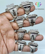 Cincin Ring Emban Doff Sandblast Alpaka Super Model T Kwanjin Tanam Harga satuan bkn Emas Perak Stai