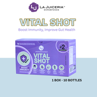 La Juiceria Superfoods Vital Shot Immunity Pack (10 Bottles) -  Ginger Lemon Honey Health Shot | Imm